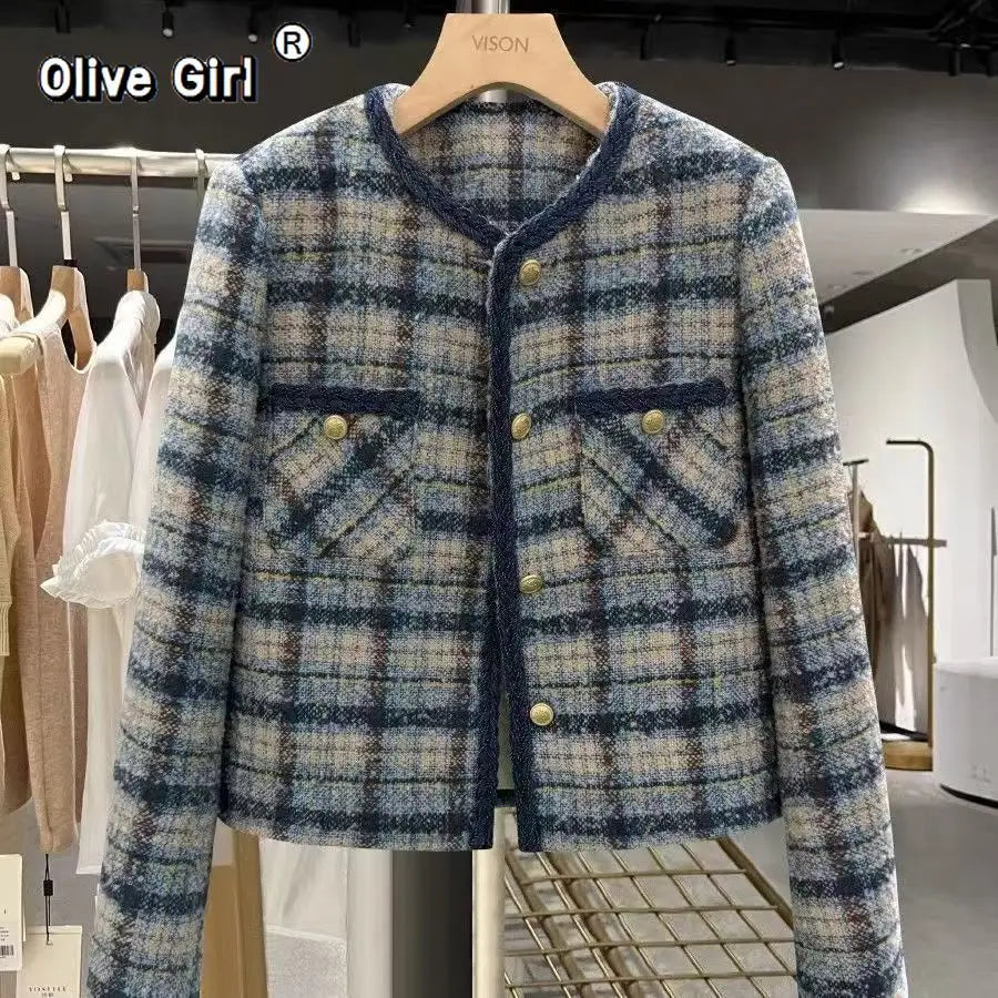 Women's Elegant Sequined Single-Breasted Crop Jacket Coat