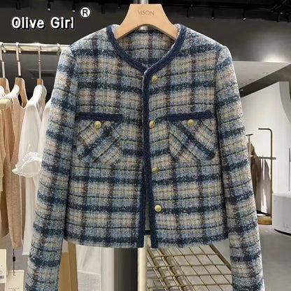 Women's Elegant Sequined Single-Breasted Crop Jacket Coat