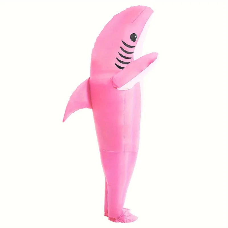 Standing Shark Inflatable Costume - Blow Up Party Outfit for Halloween