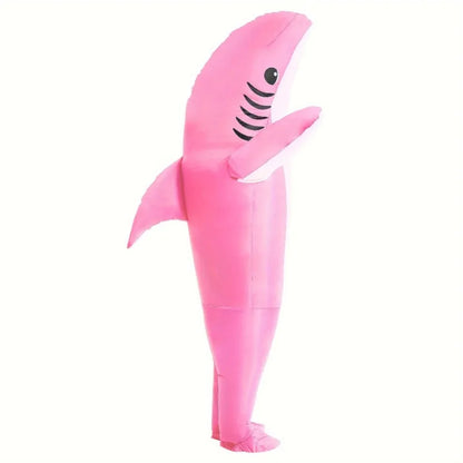 Standing Shark Inflatable Costume - Blow Up Party Outfit for Halloween