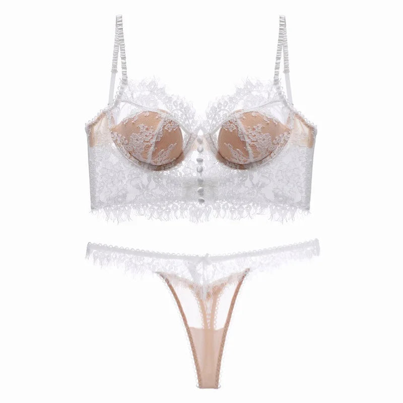 French Ultra Thin Lace Bra Set