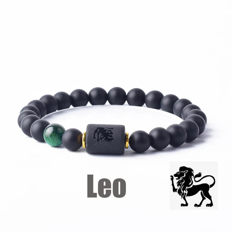 12 Zodiac Sign Constellation Beaded Charm Bracelet