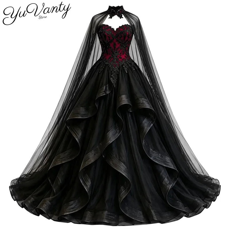 Women's Vintage A-Line Tulle Wedding & Quinceañera Dress