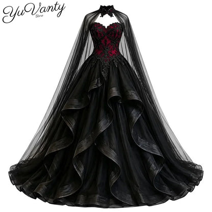 Women's Vintage A-Line Tulle Wedding & Quinceañera Dress