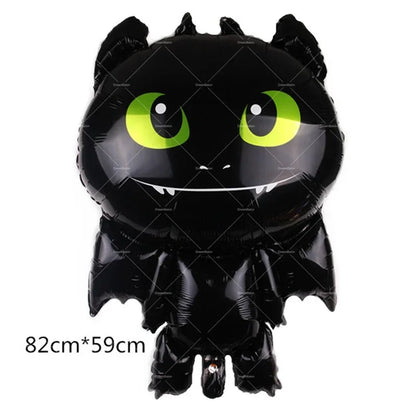 How to Train Your Dragon Party Decorations Set - Foil Balloons, Birthday Banner & Cake Toppers