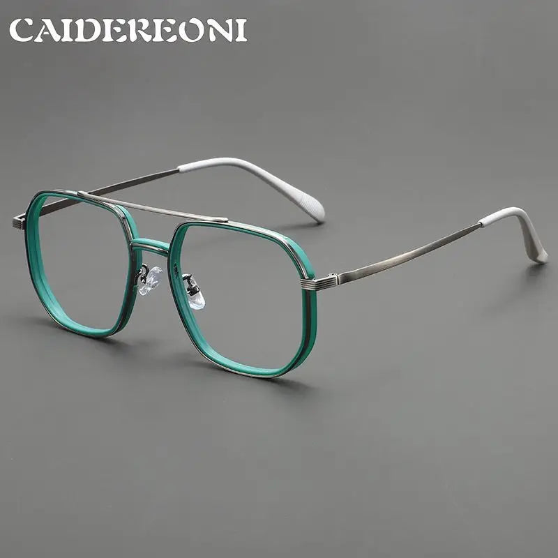 Retro Aviator Anti-Blue Light Glasses with Custom Reading Lenses