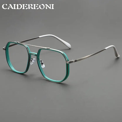 Retro Aviator Anti-Blue Light Glasses with Custom Reading Lenses