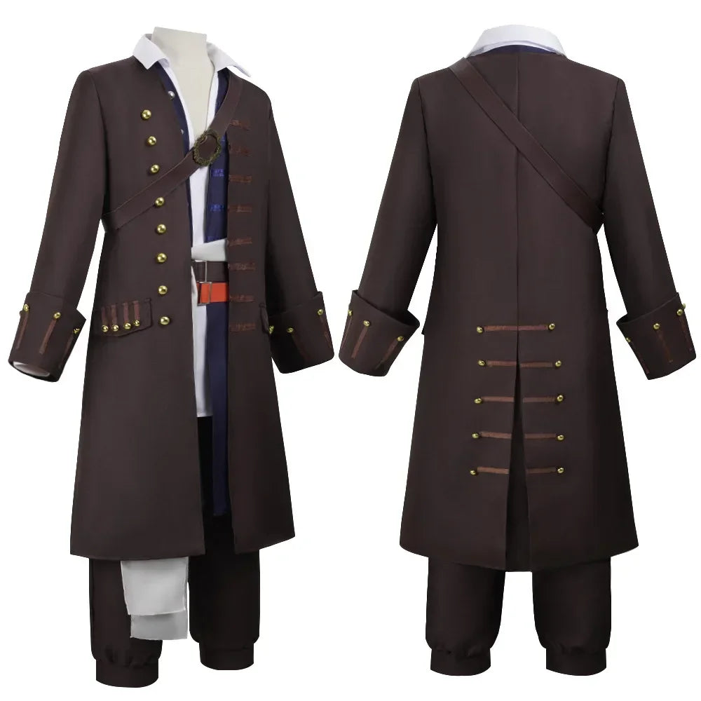 Men's Pirates of the Caribbean Captain Jack Sparrow Cosplay Costume