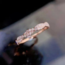 Huitan Exquisite Twist Band Cubic Zirconia Ring
