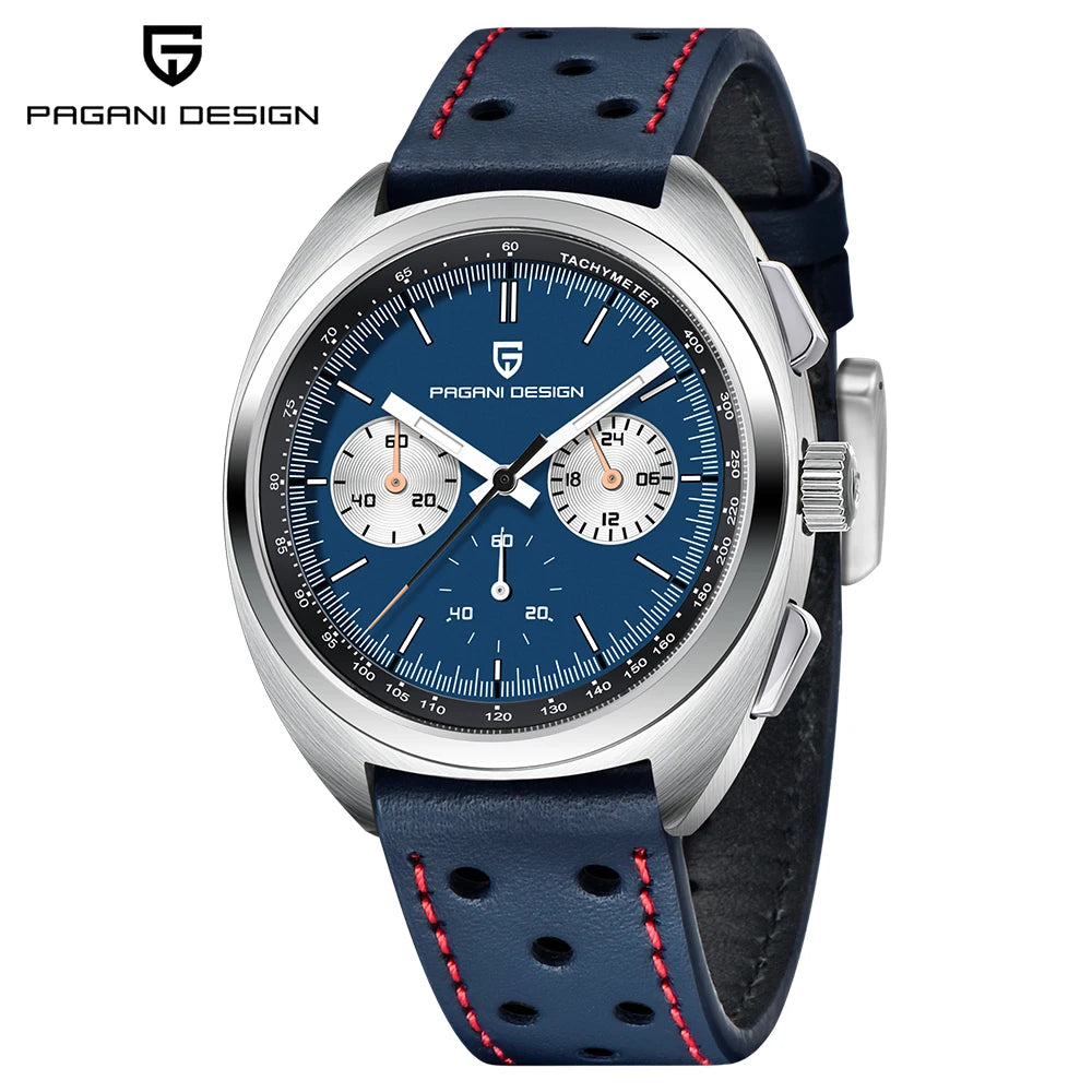 Pagani Design Men's Luxury Quartz Chronograph Watch – Retro Dial Clock