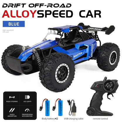 1:16 2WD Car with LED Light 2.4G 20KM/H High Speed Off-Road Climbing Remote Control Car