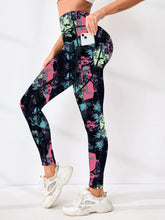 Printed High Waistband Leggings with Pockets