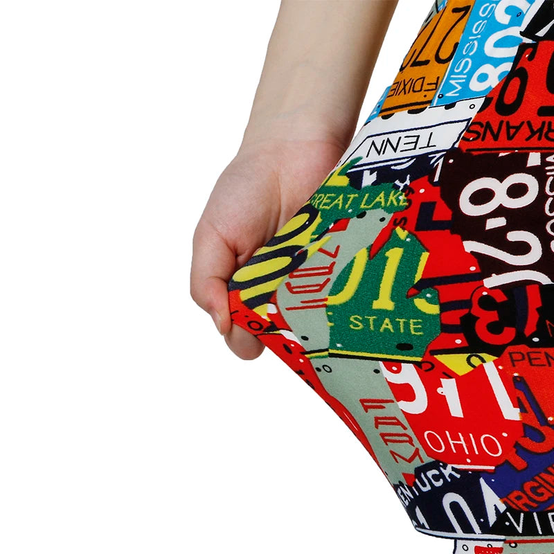 Digital Graffiti Printed Leggings