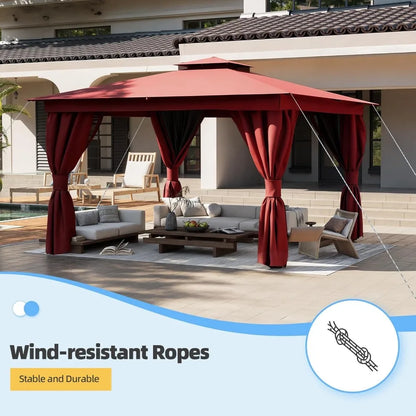 Wine Red 10'x13' Outdoor Heavy Duty Gazebo