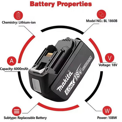 18V Lithium-Ion Replacement Battery for Makita Cordless Power Tools