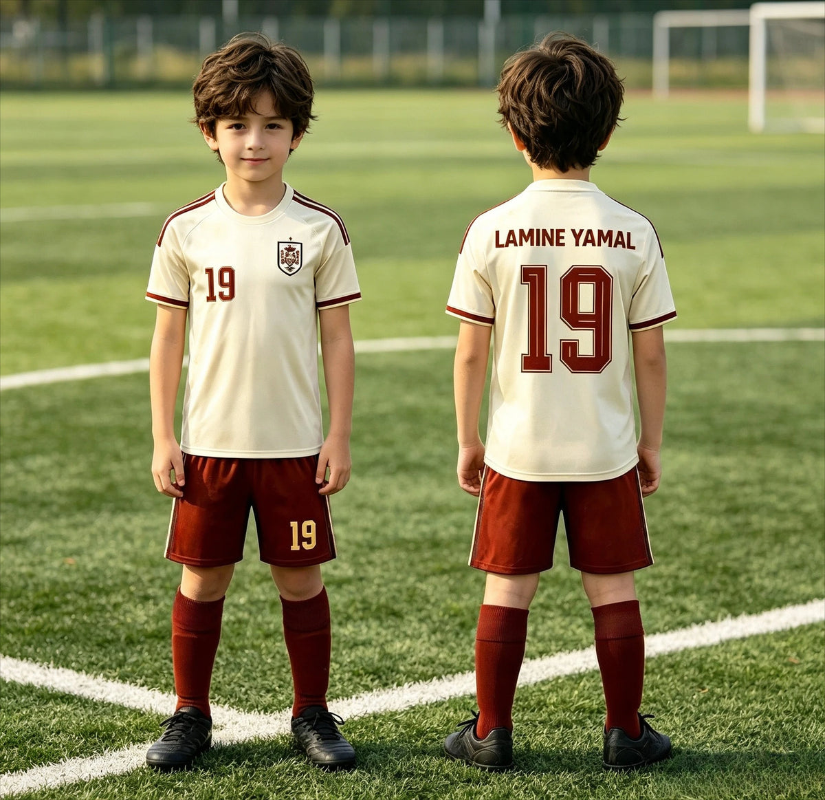 Lamine Yamal #19 Football Jersey & Shorts Set - Spain Fan 2-Piece Summer Outfit for Men, Women & Kids