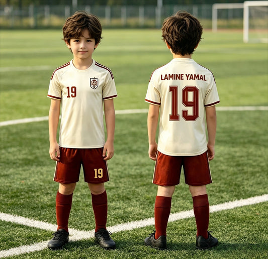 Lamine Yamal #19 Football Jersey & Shorts Set - Spain Fan 2-Piece Summer Outfit for Men, Women & Kids