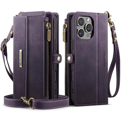 RFID Blocking Slim Leather Flip Wallet Case for iPhone