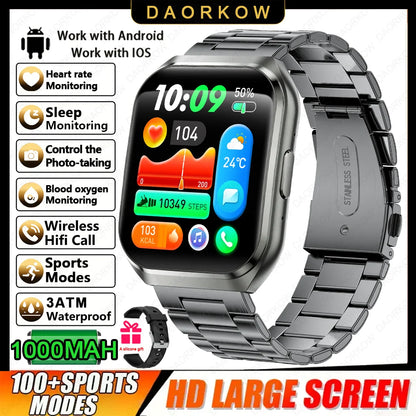 Men's Outdoor Rugged Smartwatch with 1000mAh Battery (IP68 Waterproof)