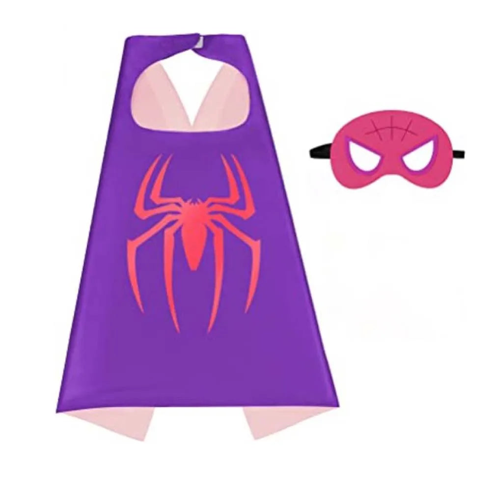 Kids' Superhero Capes & Masks Set – Cartoon Dress-Up Costume Party Favor