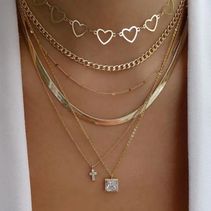 5pcs Simple Braided Bead Chain Necklaces