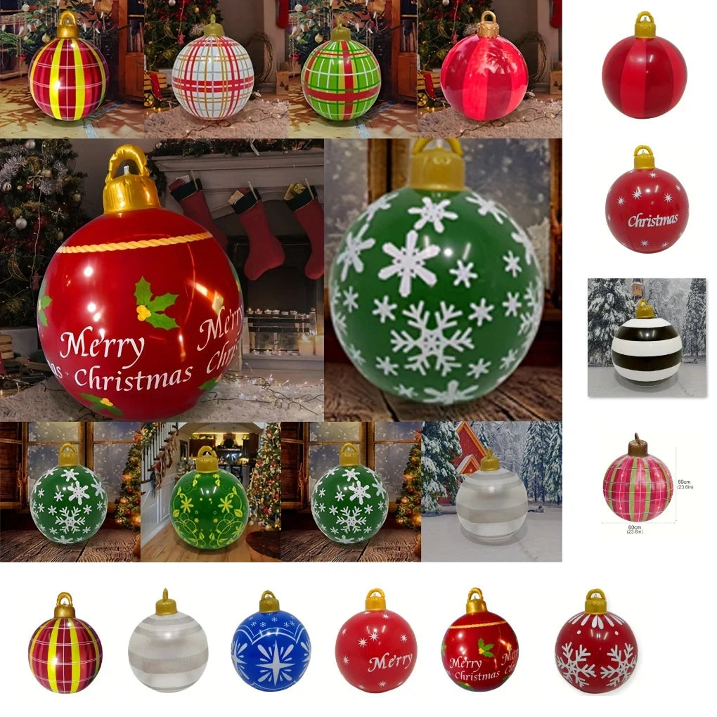 60cm Giant Outdoor Inflatable Christmas Ball Ornament