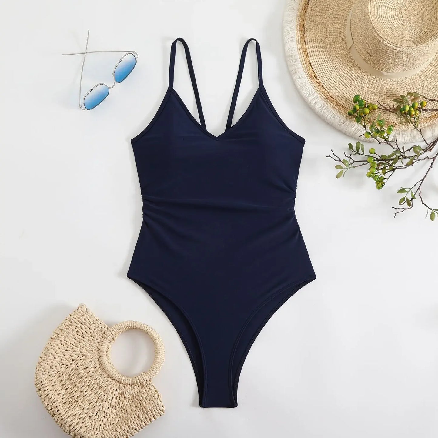 One-Piece High Cut Bathing Suit