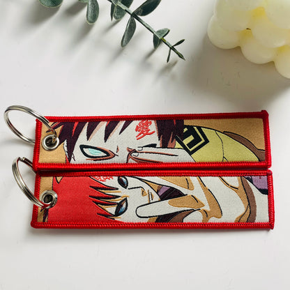 Anime Character Embroidered Key Tag