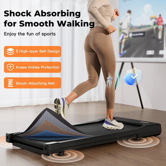 Walking Pad Under Desk Treadmill with Remote Control LED Display