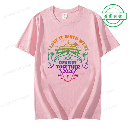 Unisex Cruise Squad 2026 Matching Cotton T-Shirt – Family Vacation & Sailing Tee