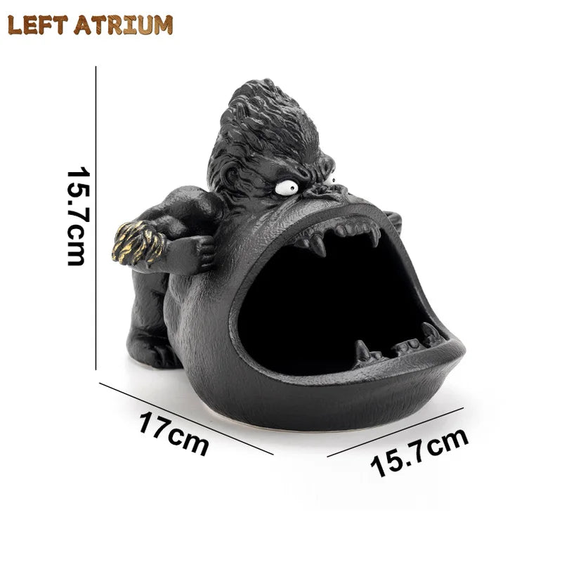 Creative Ceramic Gorilla Ashtray