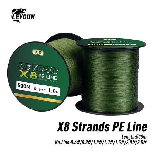 LEYDUN 500m Micro 8 Strand Braided Multifilament Line