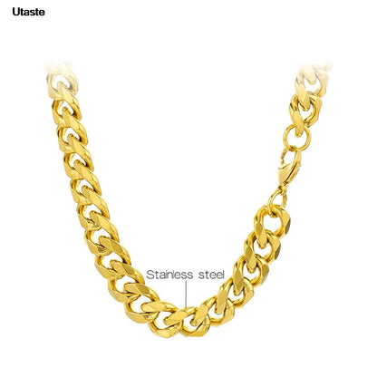 Stainless Steel Cuban Chain Necklace
