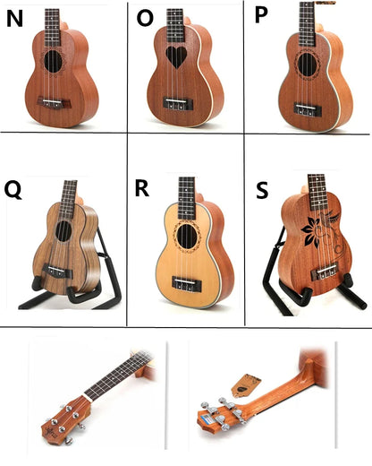 21-Inch Soprano Ukulele Starter Kit - Mahogany Wood & Nylon Strings