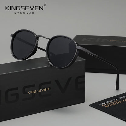 KINGSEVEN Round Frame Polarized UV400 Sunglasses