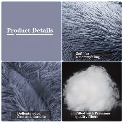 Round Warm Plush Washable Pet Bed