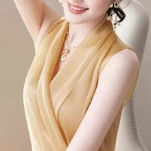 Slim Trendy Temperament All-match V-neck Sleeveless Blouse