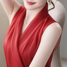Slim Trendy Temperament All-match V-neck Sleeveless Blouse