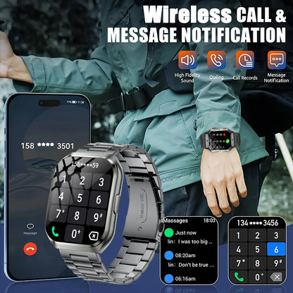 Men's Outdoor Rugged Smartwatch with 1000mAh Battery (IP68 Waterproof)