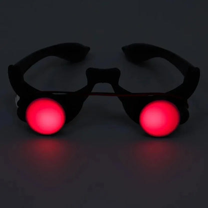 Glow-in-the-Dark LED Red Eye Horror Glasses for Halloween