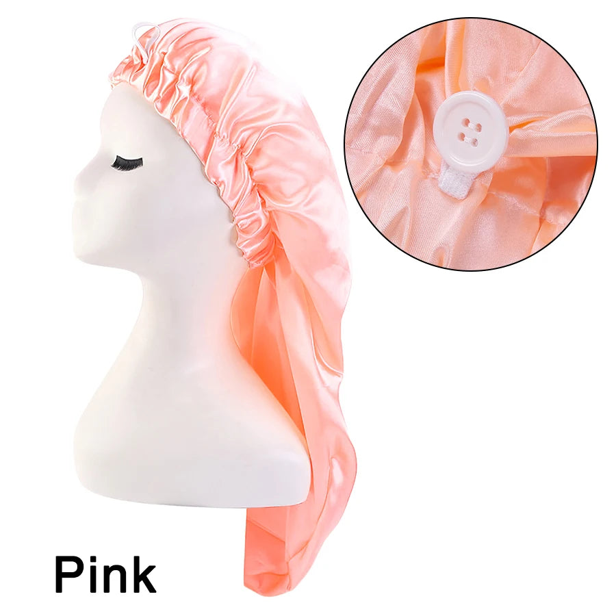 Satin Solid Color Sleeping Cap