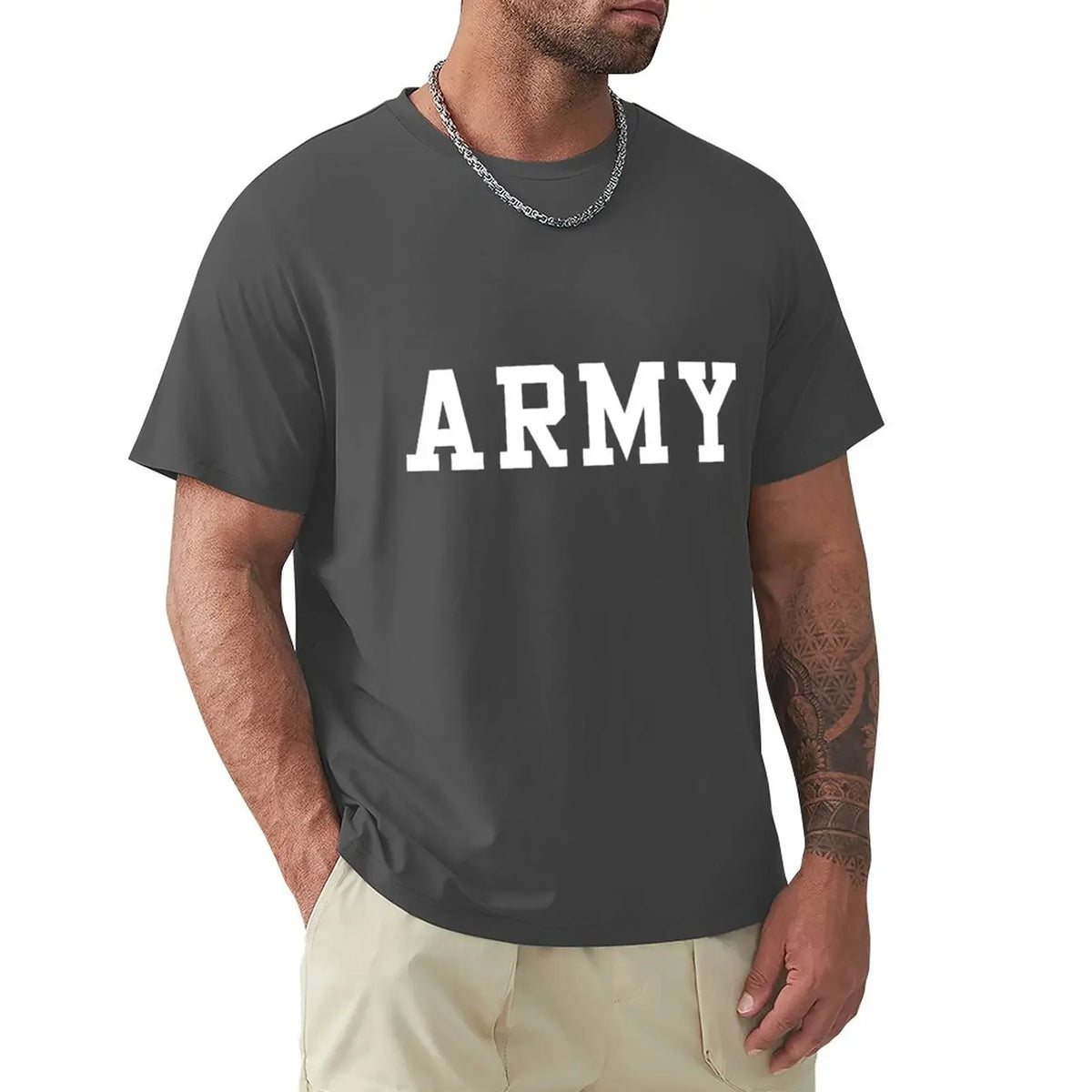 Cal Robertson Zero Day ARMY Graphic Cotton T-Shirt
