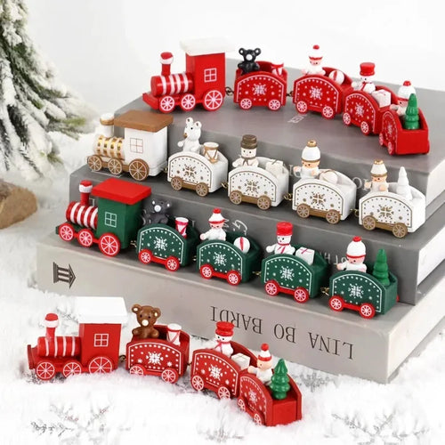 Mini Plastic Christmas Train Toy Ornaments