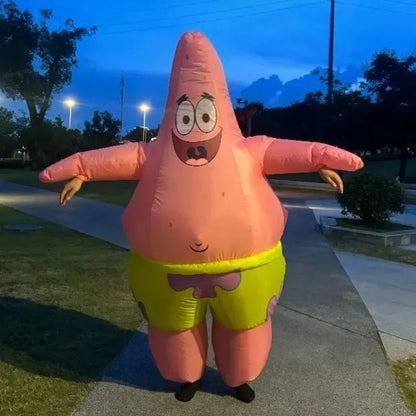Adult Inflatable Patrick Star Costume – Full-Body Blow-Up Character Cosplay Outfit