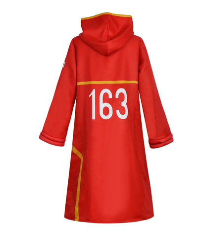 Egghead Island Monkey D. Luffy Cosplay Costume - Red Futuristic Robe & Hat Set
