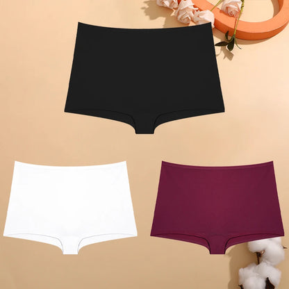 FINETOO 3PCS Cotton Boyshorts