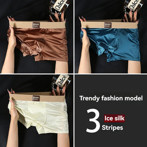 3PCS Satin-like Super Soft Boxers