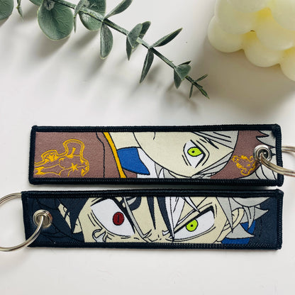 Anime Character Embroidered Key Tag