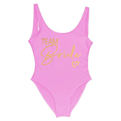 Women’s "Bride" & "Team Bride" One-Piece Swimsuit