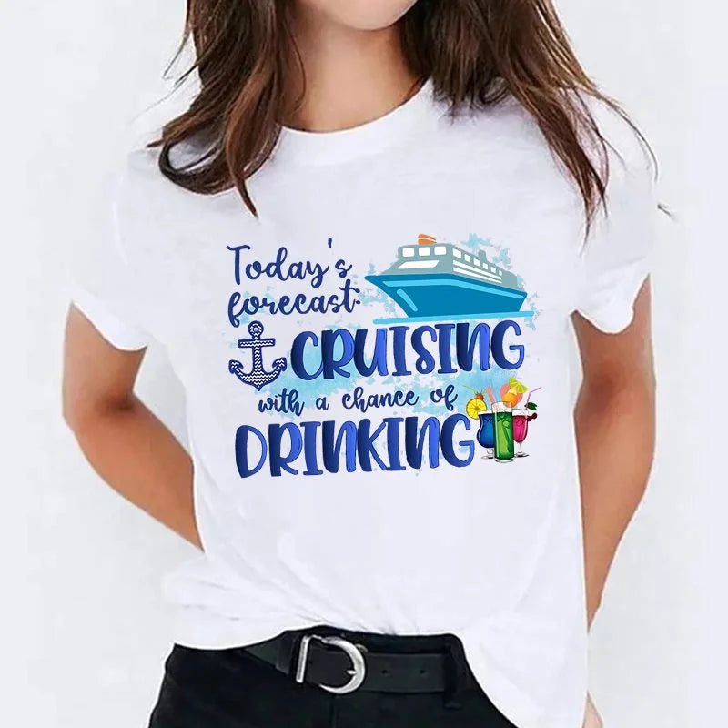 Unisex Casual Cruise Graphic T-Shirt – Short Sleeve Vacation Tee